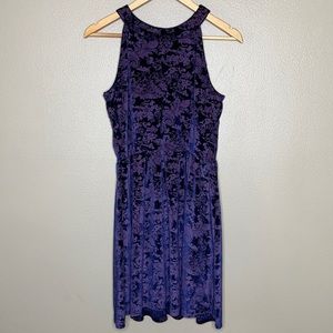 Altar’d State Crushed Velvet Paisley Mini Dress